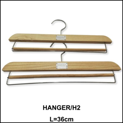WOODEN HANGER CLOTHES / PENYANGKUT BAJU HANGER KAYU (THICK VERSION) NEW 10 PCS